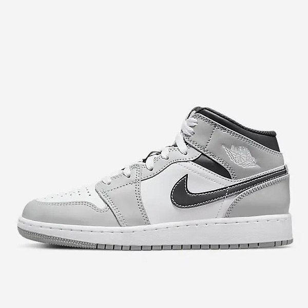 Buty Air Jordan 1 Mid 554724-078 Szaro-Białe