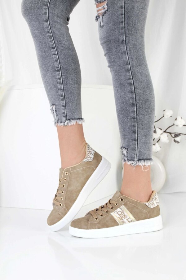 Damskie tenisówki beżowe