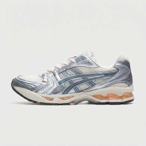 Buty Asics GEL-KAYANO 14 1203A537-109 Kremowo-Srebrno-Niebieskie