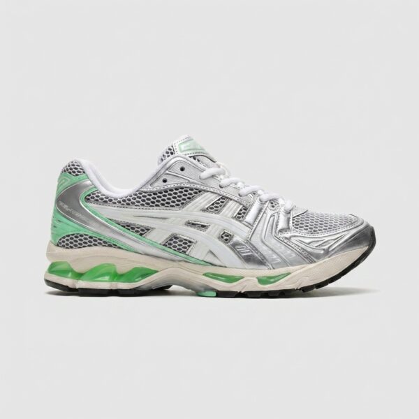 Buty Asics GEL-KAYANO 14 1203A740-102 Biało-Srebrno-Zielone